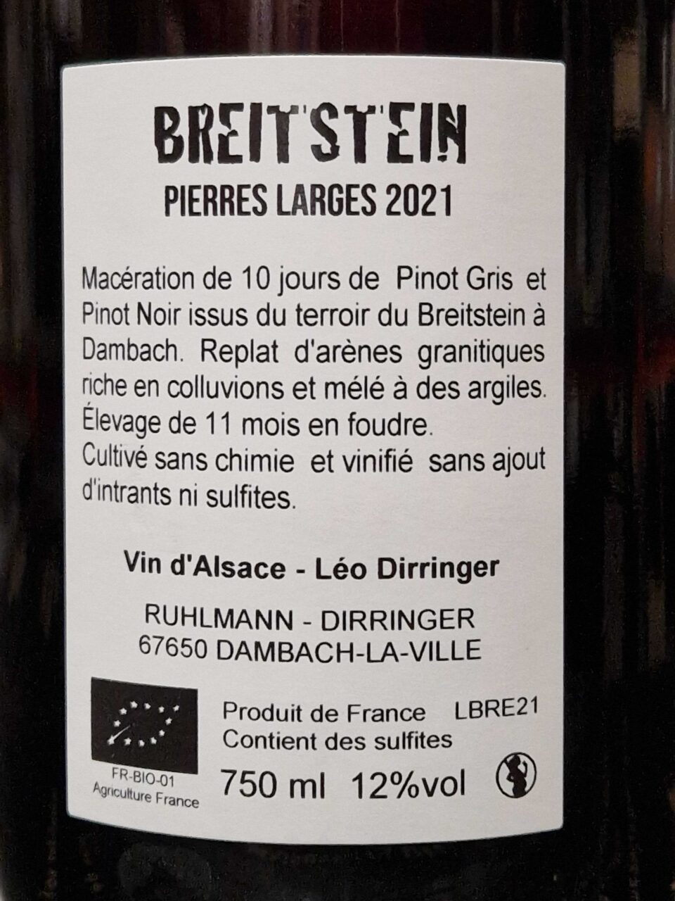 Breitstein 'Pierres Larges' 2021