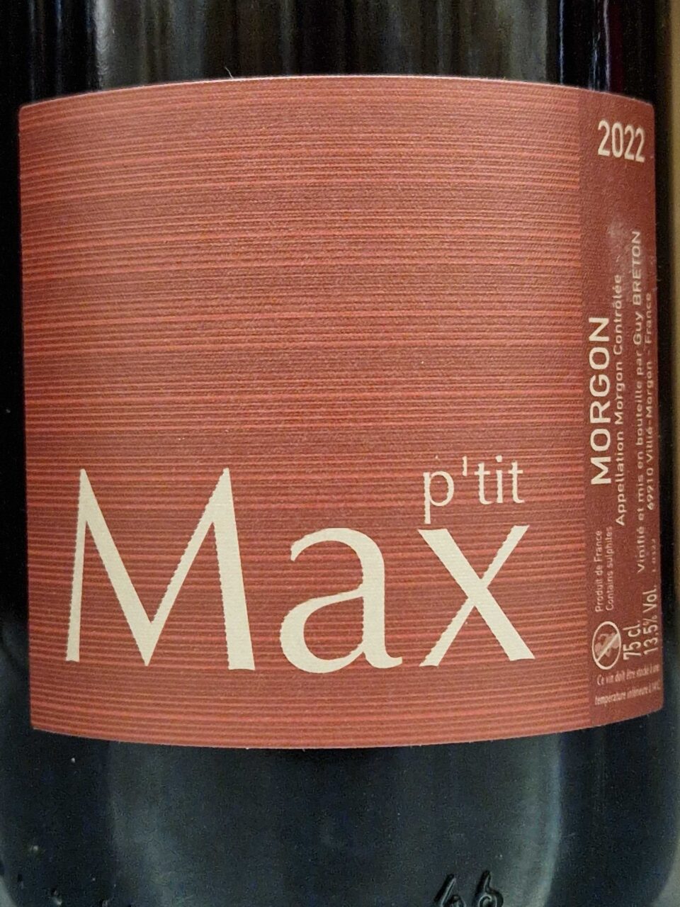Morgon 'P'tit Max' 2024