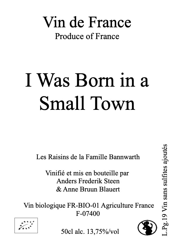 I was born in a small town 2019