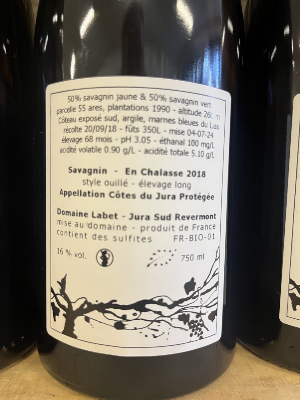 Savagnin 'En Chalasse' 2018 (élevage long) 