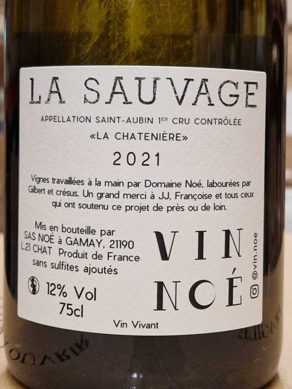 'La Sauvage' Saint-Aubin 1er cru La Chatenière 2021