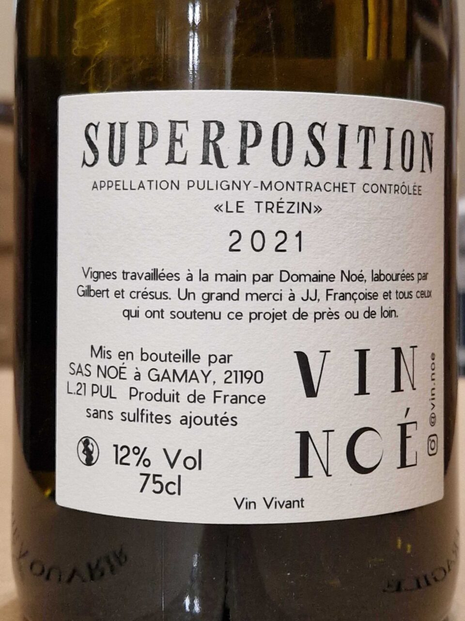 'Superposition' Puligny-Montrachet Le Trezin 2022